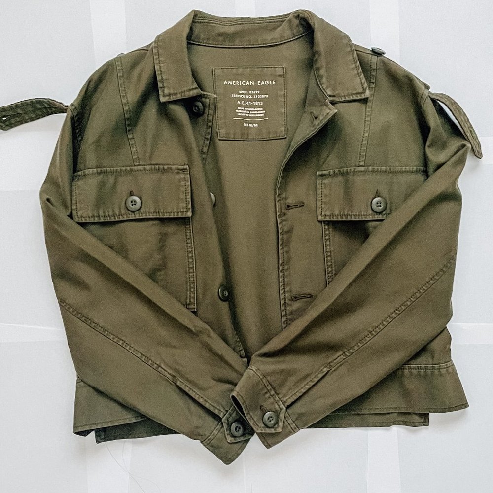 American Eagle Cropped Utility Jacket
